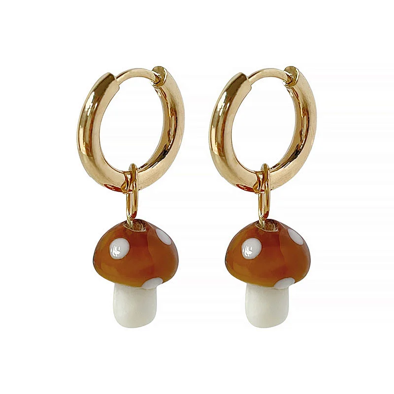 Simple Earrings New Earrings Mushroom Earrings