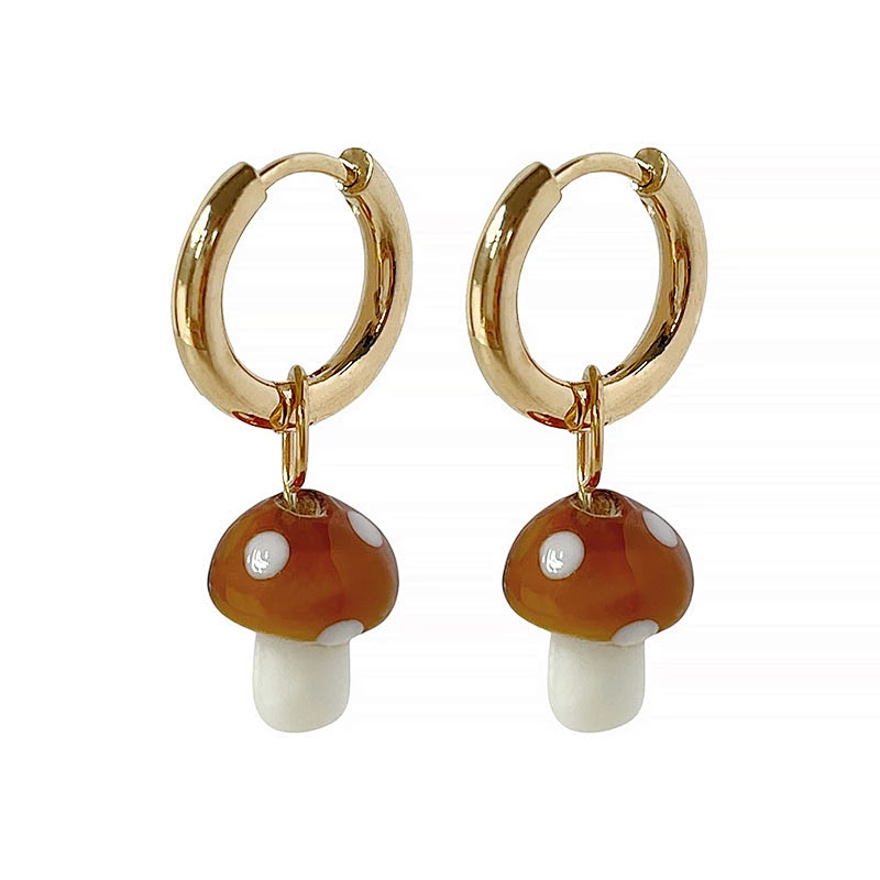 Simple Earrings New Earrings Mushroom Earrings