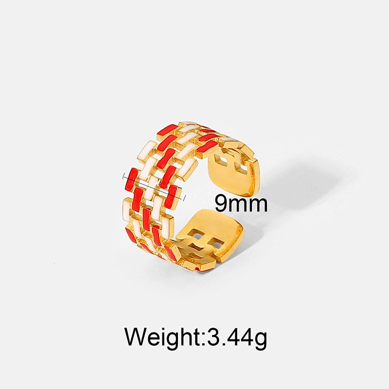 New Stainless Steel Rings Women Fashion Colorful Rings Ring Set