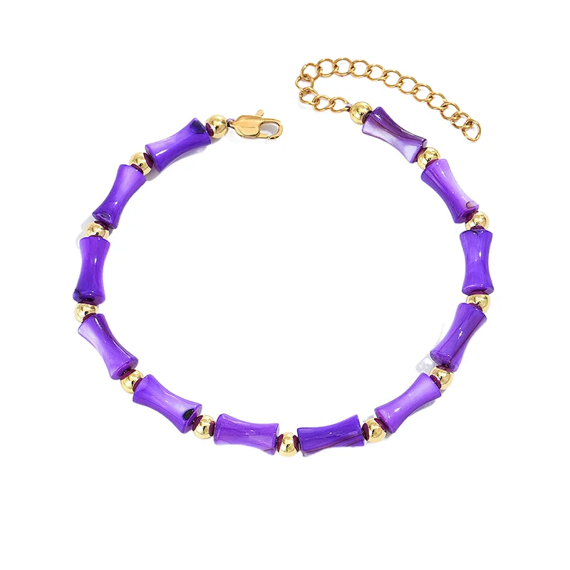 Customized Steel Bracelet Handmade Natural Stone Bracelet