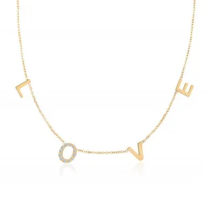 LOVE Letter Pendant Necklace Jewelry Manufacturers Wholesale