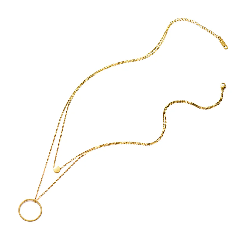 Fashion Personality Double Chain Simple Necklace