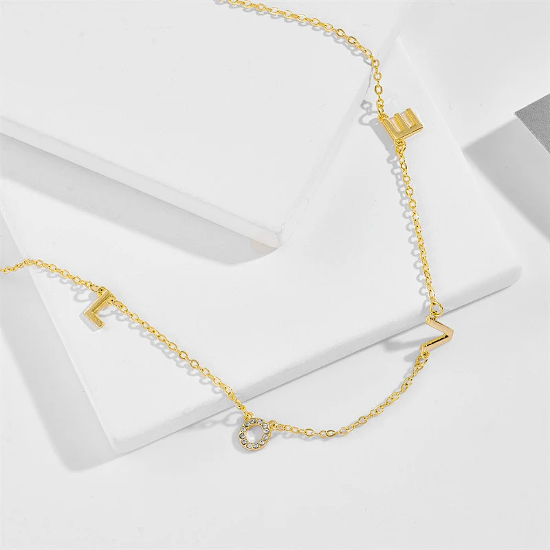 LOVE Letter Pendant Necklace Jewelry Manufacturers Wholesale