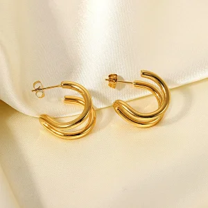 Women's Fashion Geometric Titanium Steel Earring Jewelry