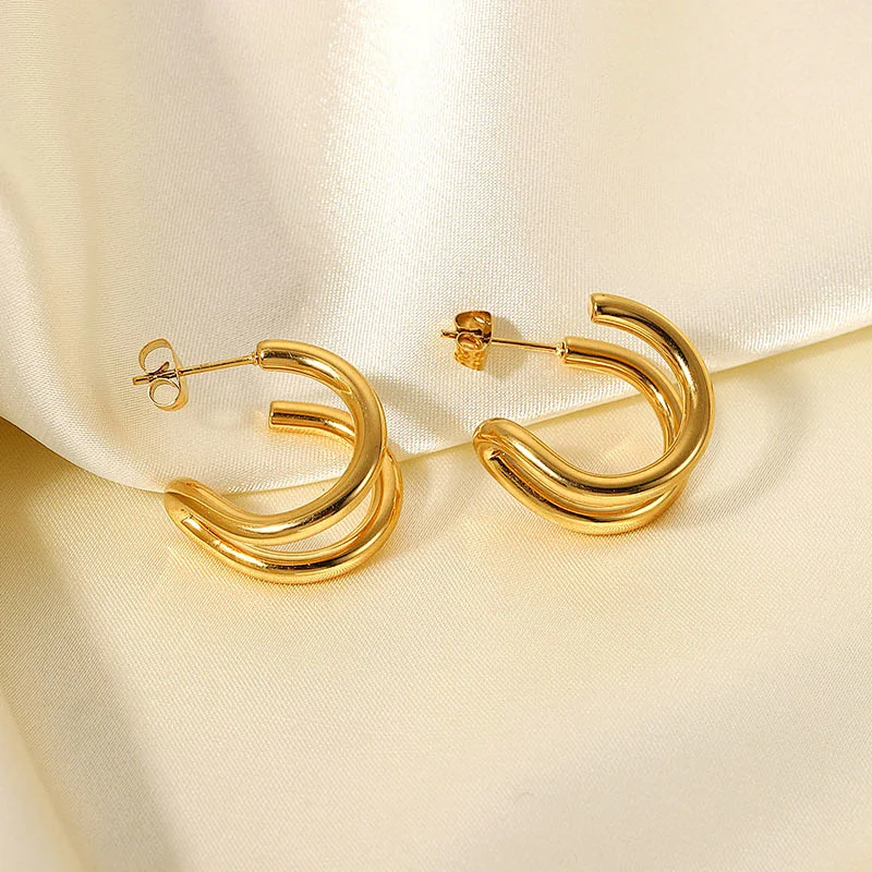 Women's Fashion Geometric Titanium Steel Earring Jewelry