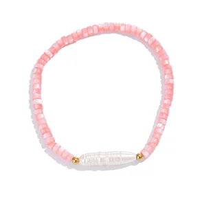 Bohemian Pink Bracelet Fashion Freshwater Pearl Bracelet