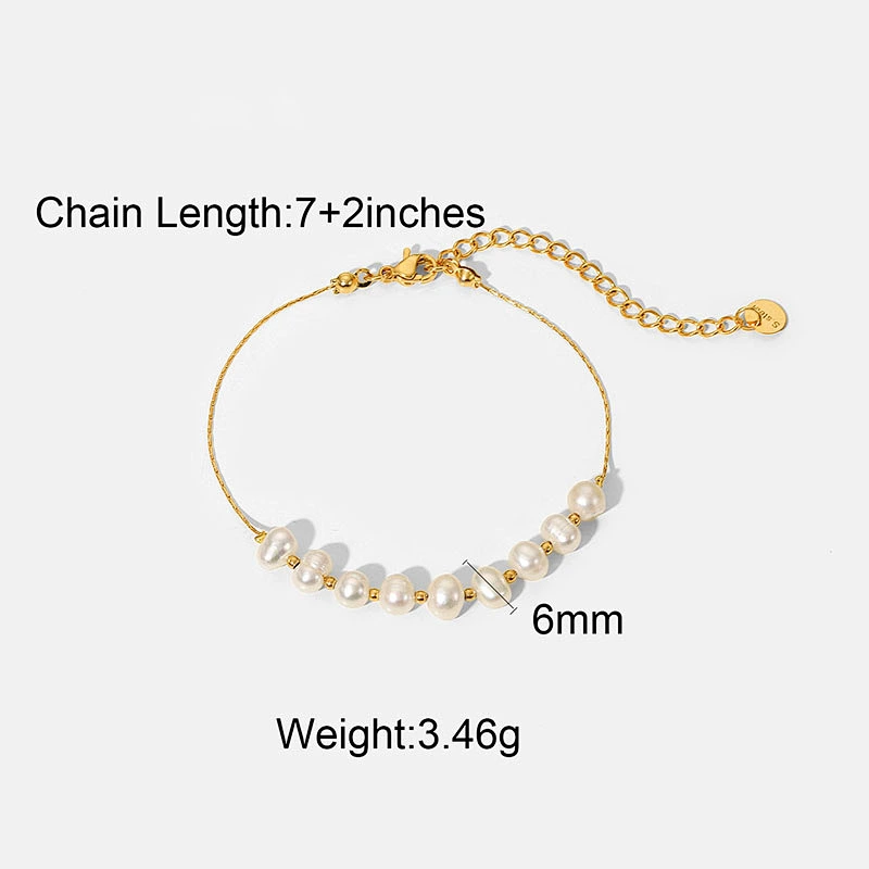 Charm Freshwater Pearl Bracelet Stainless Steel Bracelet Women