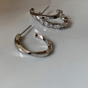 Brass Earring Zircon Laided Jewelry Ear Clip