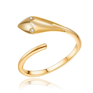 Fashion Snake Ring Open Adjustable Stainless Steel Ring