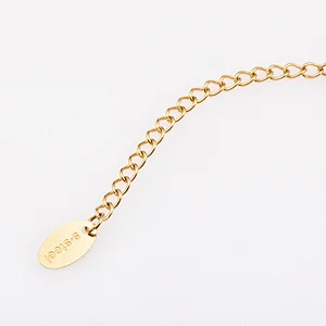 Letter I Do Necklace Stainless Steel Zircon Gold Plated Necklace