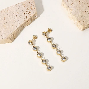 Fashion Zircon Drop Earrings Tassel Earrings