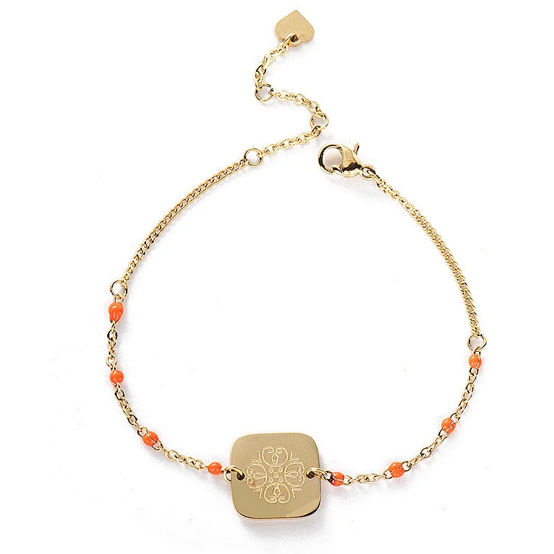 Hand Beaded Stainless Steel Bracelet Titanium Steel Bracelet