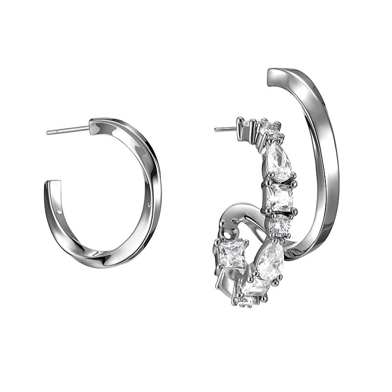 Brass Earring Zircon Laided Jewelry Ear Clip