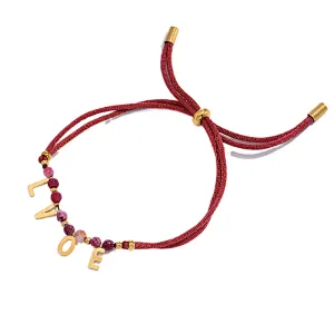 Simple Letter LOVE Handmade Rope Bracelet Couple Bracelet