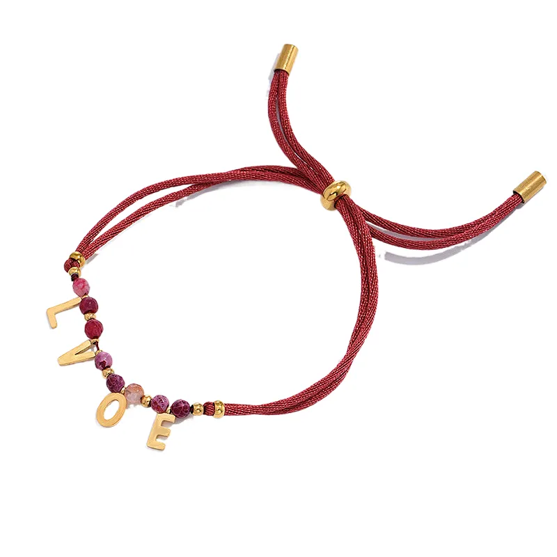 Simple Letter LOVE Handmade Rope Bracelet Couple Bracelet