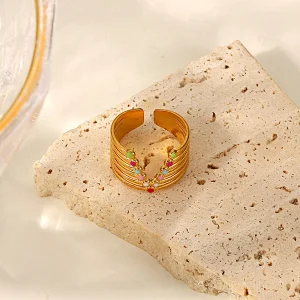 New Fashion Color Enamel Rings Women's Jewelry Rings