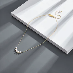 Vintage Baroque Pearl Pendant Minimalist Design Necklace