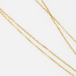 Letter I Do Necklace Stainless Steel Zircon Gold Plated Necklace