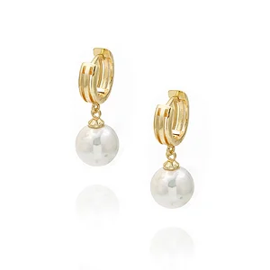 Popular Gold Plated Earrings Wholesale Jewelry Pearl Earrings