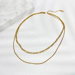 Fashion Simple Personality Double Chain Simple Necklace