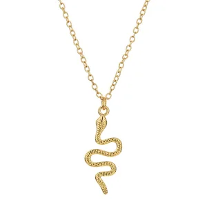Personality Snake Pendant Choker Titanium Steel Necklace