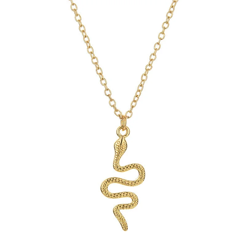 Personality Snake Pendant Choker Titanium Steel Necklace
