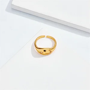 New Rings Star Moon Rings Zircon Open Rings