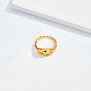 New Rings Star Moon Rings Zircon Open Rings