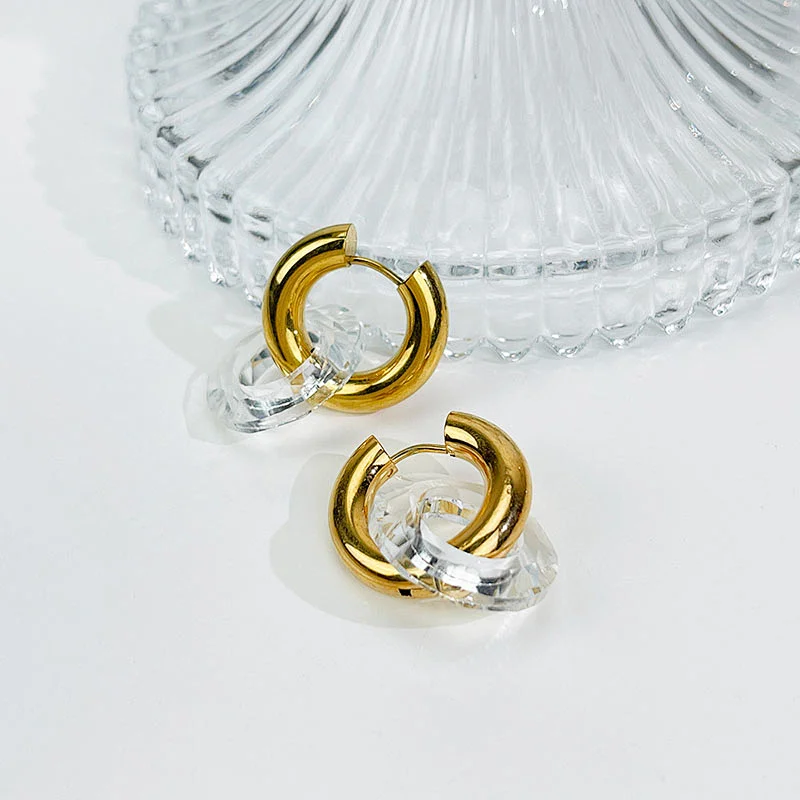New Stained Glass Design Simple Personality Earrings