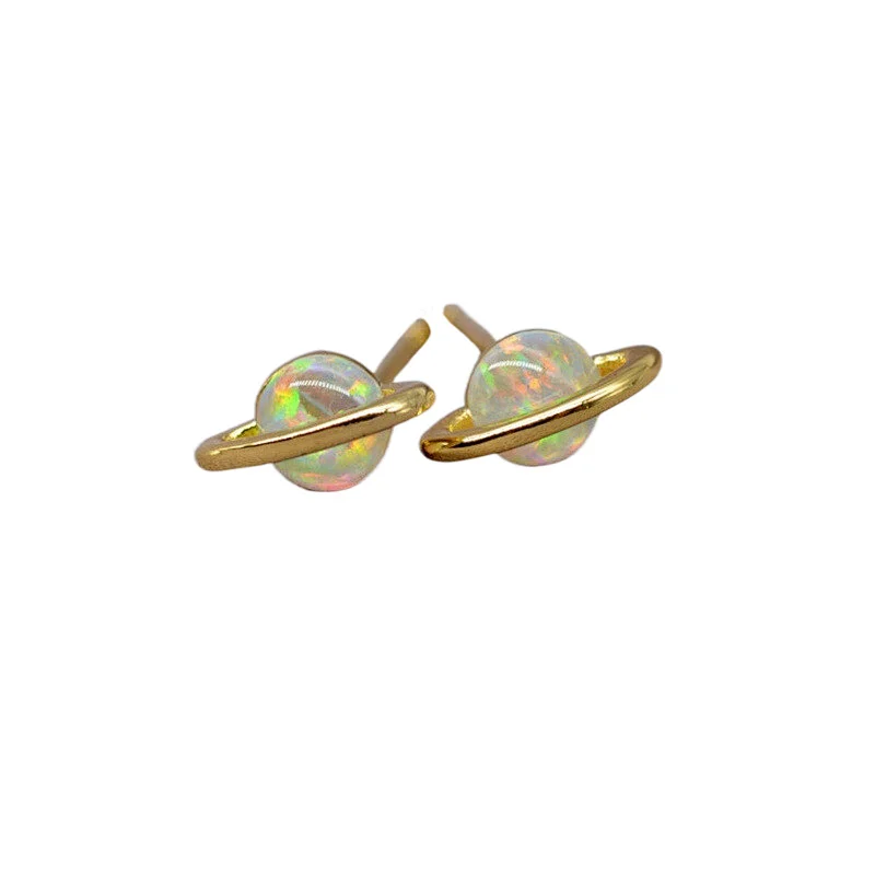 Imitation Opal Planet Earrings Trendy Jewelry Accessories