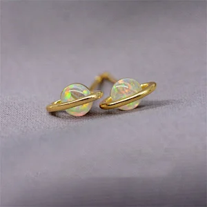 Imitation Opal Planet Earrings Trendy Jewelry Accessories