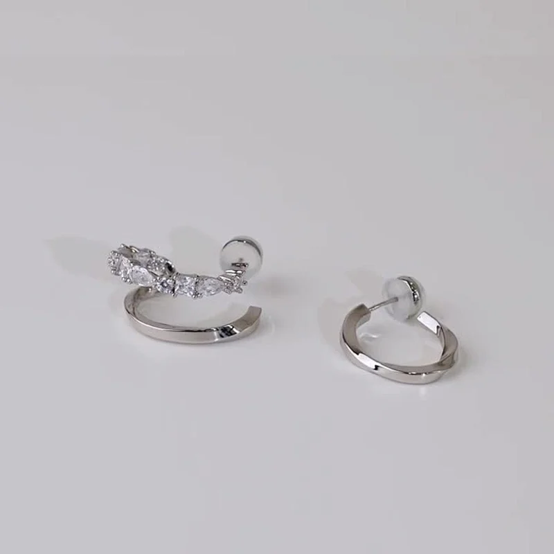 Brass Earring Zircon Laided Jewelry Ear Clip