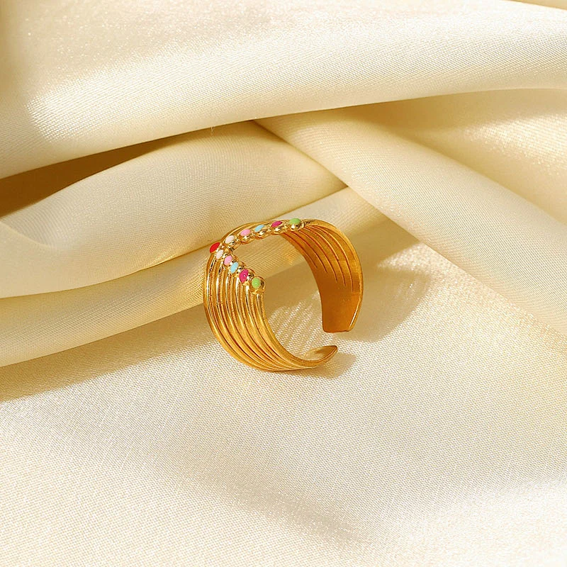 New Fashion Color Enamel Rings Women's Jewelry Rings