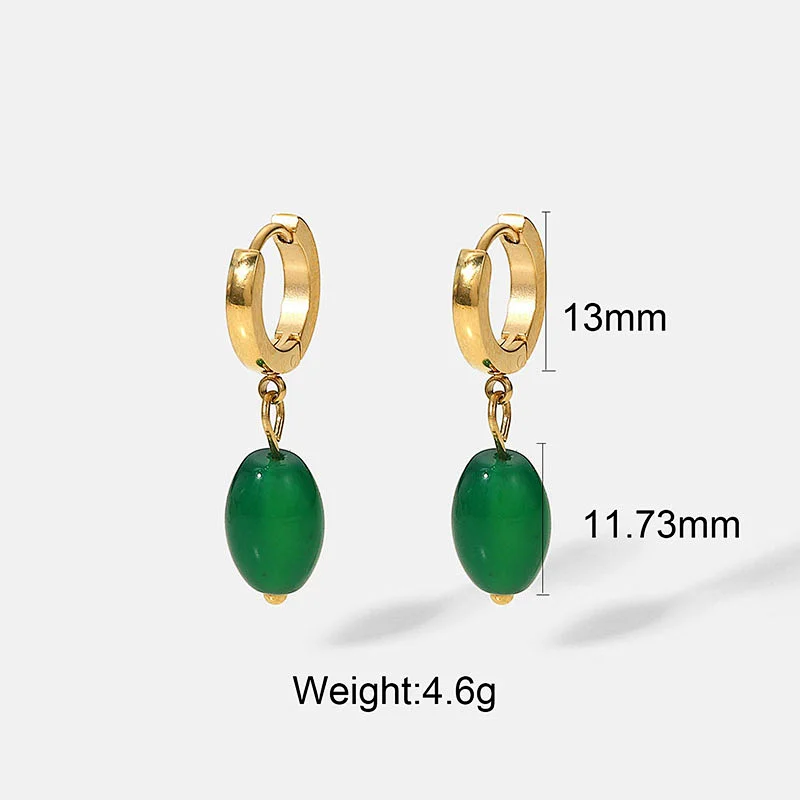 Fashion Vintage Earrings Oval Agate pandent Earrings