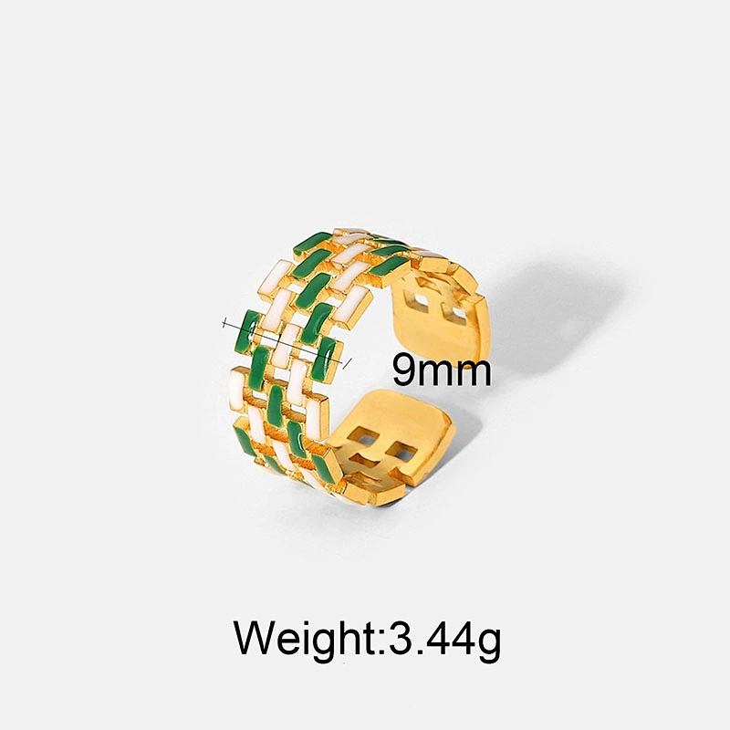 New Stainless Steel Rings Women Fashion Colorful Rings Ring Set