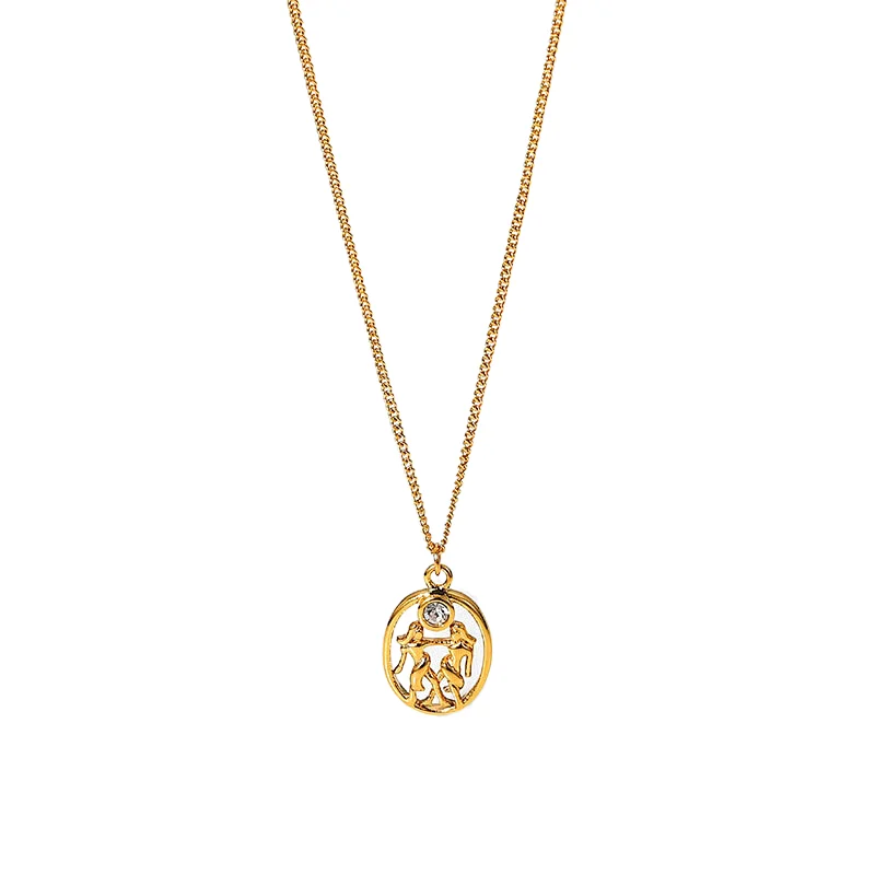 Fashion Hollow Zircon Pendant Necklace Jewelry
