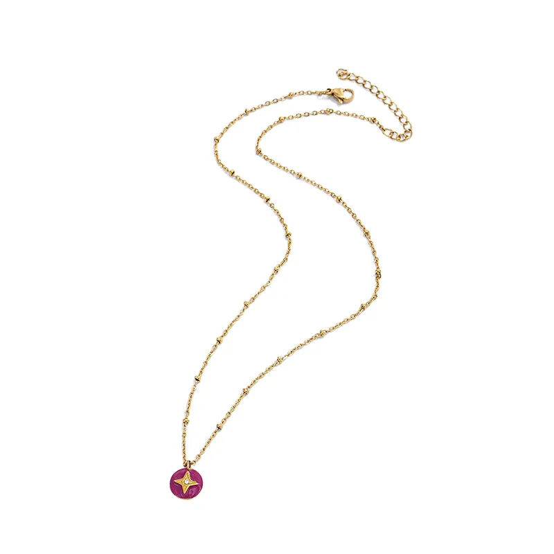 Simple Star Pendant Stainless Steel Necklace