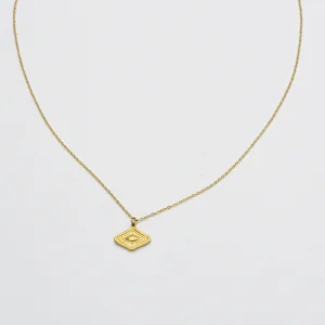 Simple Stainless Steel Eye Pendant Necklace