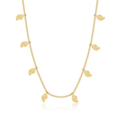 Leaf Pendant Necklace Women Stainless Steel Necklace Wholesale