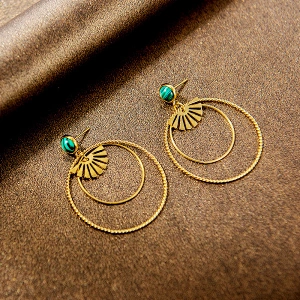 Nickel Free Double Rings Stainless Steel Earrings
