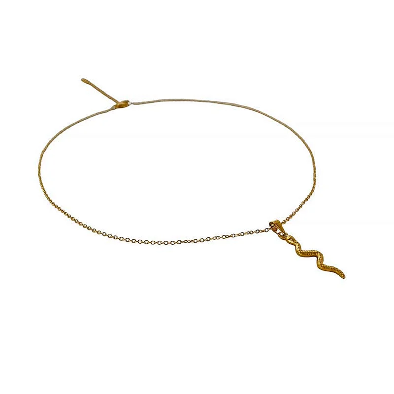 Stainless Steel 18K Snakelike Simple Fashion Necklace
