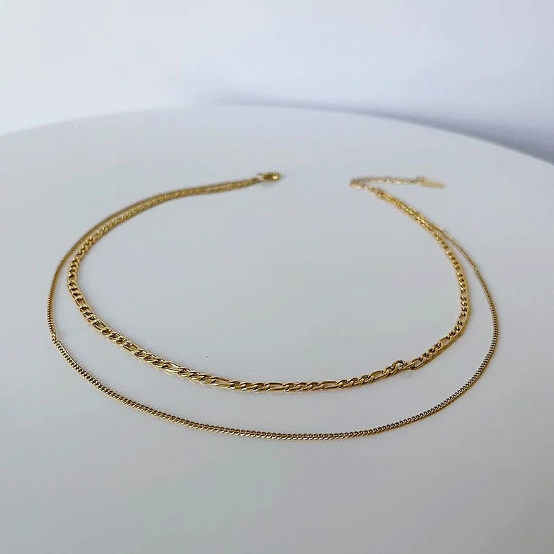 Fashion Simple Personality Double Chain Simple Necklace