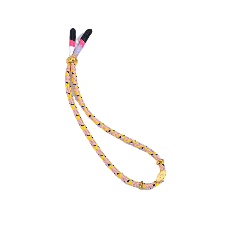 Simple Colorful Braided Bracelet Gold Eye Pendant Bracelet