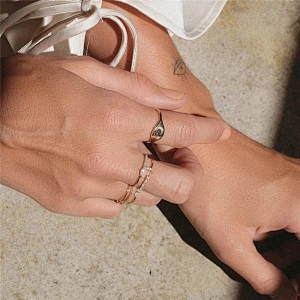 New Rings Star Moon Rings Zircon Open Rings