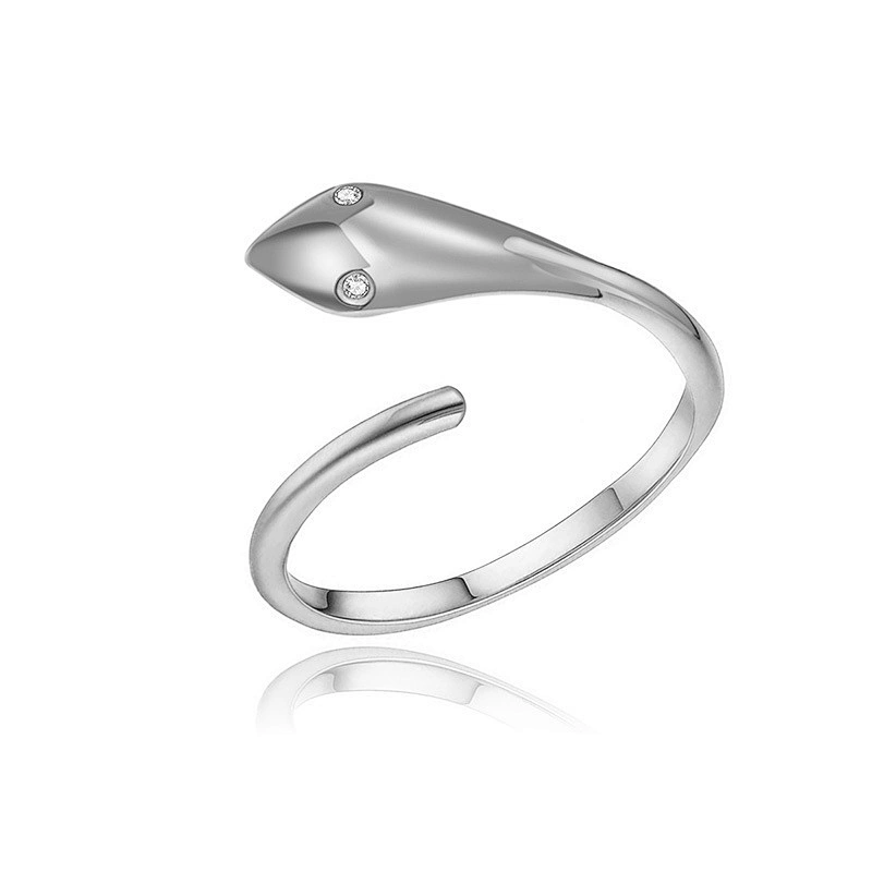 Fashion Snake Ring Open Adjustable Stainless Steel Ring
