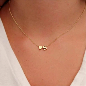 Fashion Letter Necklace Heart Necklace