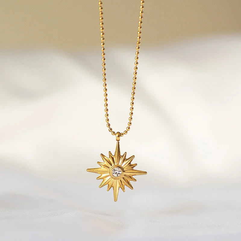 Fashion Star Pendant Stainless Steel Clavicle Chain Wholesale
