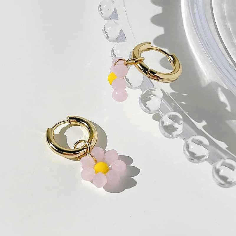 Fashion Little Daisy Copper Earrings Lovely Jewelry