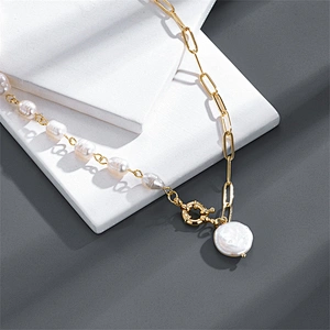 Baroque Pearl Pendant Necklaces Women Girl Gift Anniversary
