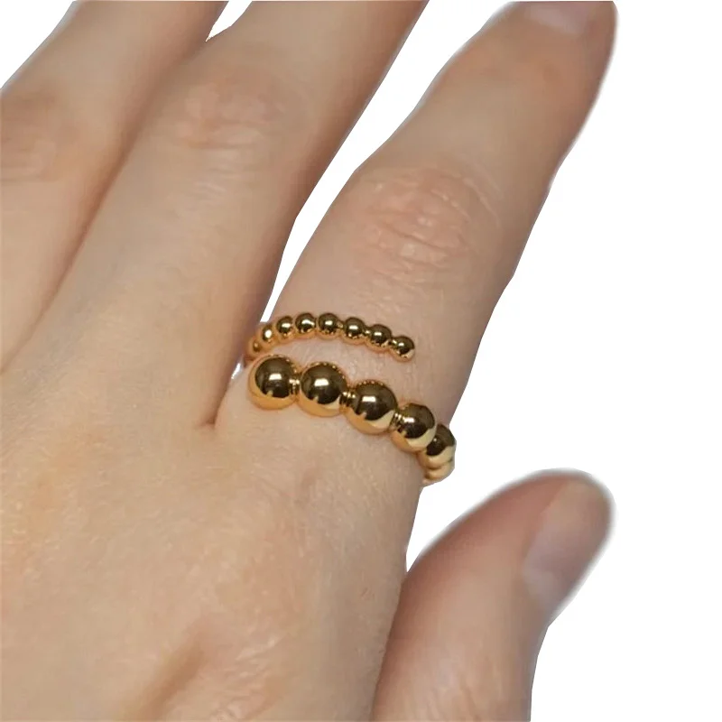 Opening Rings For Woman Copper Gold Plated Jewelry Wholesale